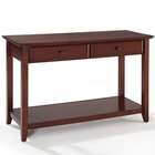 Crosley Sofa Table with Storage Drawers in Vintage Mahogany