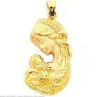 FindingKing 14K Gold Mother Holding Baby Charm