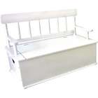   Furniture LOD33057 Simply Classic White Bench Seat with Storage
