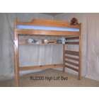 Riddle Manufacturing High Height Twin Loft Bunk Bed Natural Lacquer