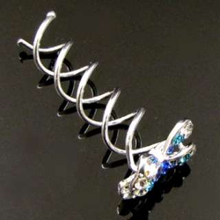   Item  1 pc rhinestone crystal bow tie hair twist pin fork