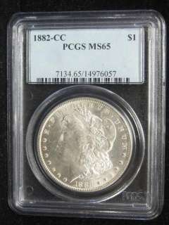 1882 CC Silver Morgan Dollar PCGS MS 65  