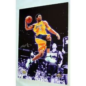 Kobe Bryant Autographed Signed Art Piece Upper Deck Certified