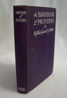 Handbook Of Proverbs For readers, Thinkers, Writers  