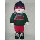 Trim a Home 31in Standing Christmas Snowman Kids   Blue Hat