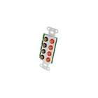 Cables To Go   37076   4 Pair Banana Jack Wallplate White