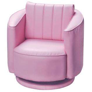 Giftmark 6750P Pink Upholstered Swivel Chair 