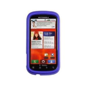  Rubber Coated Plastic Phone Case Dark Blue For Motorola 