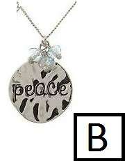 18kt White Gold Layered Inspirational Charm Necklace  