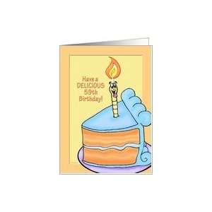 Tasty Cake Humorous 59th Birthday Card Card