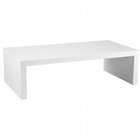 Euro Style Abril Coffee Table   White Lacquer   13.75H x 47.25W x 23 