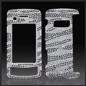   Black Zebra Cristalina crystal bling case cover LG Vx11000 EnV Touch