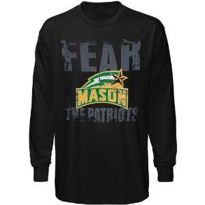 George Mason Patriots Black Fear Long Sleeve T shirt  