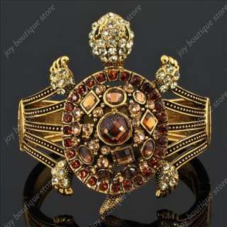   rhinestone turtle tortoise leg movable fashion jewelry bracelet bangle