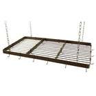 Grace Butcher Rack with Grid 48 Pot Rack   Finish Aged Iron