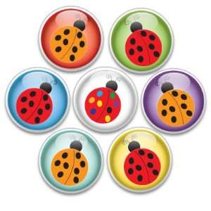    Decorative Push Pins or Magnets 7 Small Ladybugs