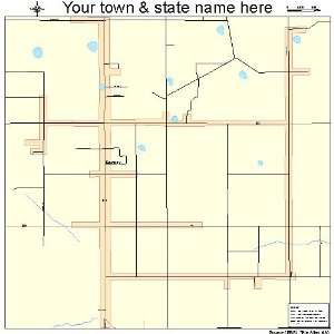  Street & Road Map of Causey, New Mexico NM   Printed 