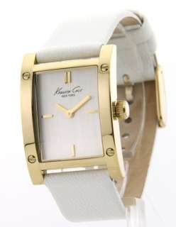 Kenneth Cole KC2591 Watch Womens White Casual Leather New 020571072374 