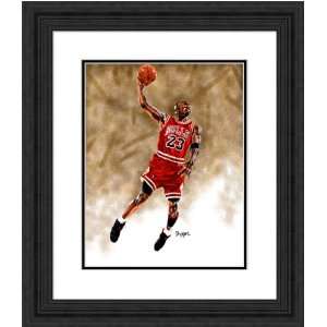 Framed Small Michael Jordan Chicago Bulls Giclee  Sports 