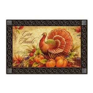  Give Thanks Turkey MatMate (DOORMAT ONLY) Patio, Lawn 