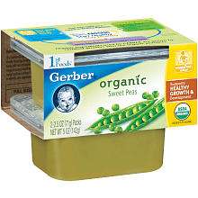 Gerber Organic 2 Pack 1st Foods Baby Food 2.5 oz.   Peas   Gerber 