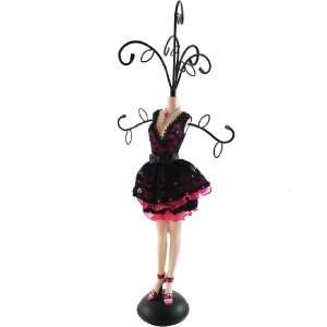  Flirty Lace Mannequin Jewelry Holder Hot Pink 7x17