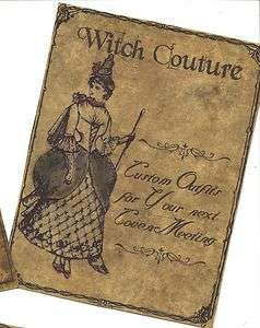 12 Vintage look ~LABELS~primitive labels~Halloween~Labels for Witches 