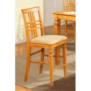  Parawood Furniture Logan High Dining Side Chair in Yellow 