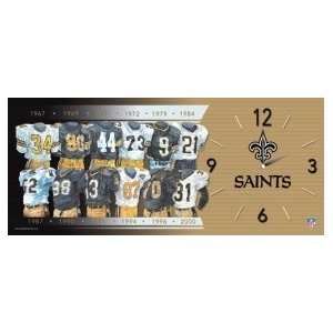    New Orleans Saints Uniform History Clock