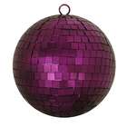   Purple Mirrored Glass Disco Ball Christmas Ornament 8 (200mm
