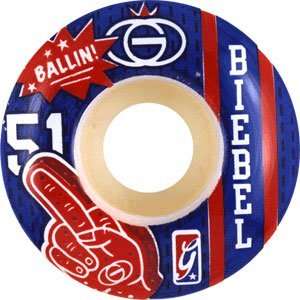  Gold Biebel Ballin 51mm Skateboard Wheels (Set Of 4 
