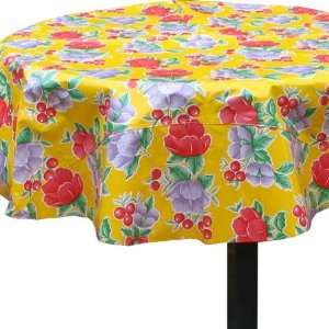 Poppy Oilcloth Round Table Cloth (68 in.) 