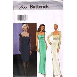  Butterick Sewing Pattern 3633 Misses Evening Dress in 2 
