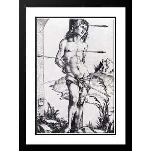   , Albrecht 28x38 Framed and Double Matted St. Sebastian At The Column