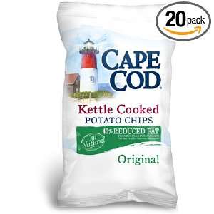Cape Cod Reduced Fat Potato Chips, 5 Oz Bags (Pack of 20)