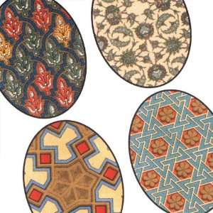  Collage Sheet Middle Eastern Art 22x33mm Ovals (1 Sheet 