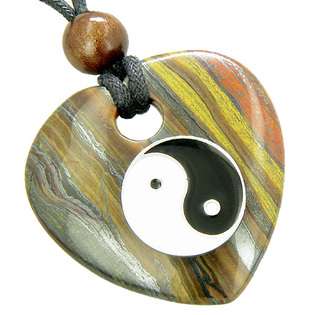 Best Amulets Heart Protection Talisman Lucky Ying Yang Tiger Eye Iron 