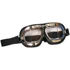 Outdoor Chrome Stylish Royal Air Force Style Goggles   Leather Face 
