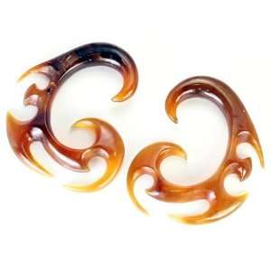 Rising Phoenix GOLDEN Horn Spiral Earrings Body Jewelry   Price Per 2 