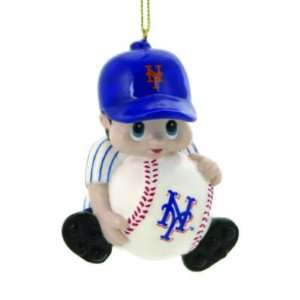 NEW YORK METS LIL FAN PLAYER CHRISTMAS ORNAMENTS (4)  