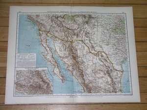 1911 MAP MEXICO BORDER ARIZONA TEXAS CALIFORNIA VER  
