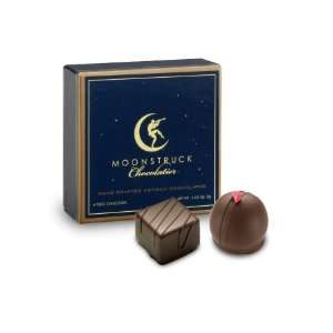 Moonstruck Chocolate 4 Piece Dark Chocolate Truffle Collection  