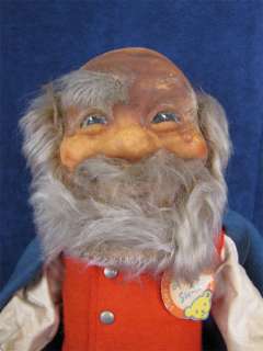 Vintage Steiff Shepherd Doll Cape Beard Gnome Elf wTag  