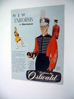 Ostwald Marching Band Uniforms uniform 1958 print Ad  