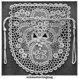 Irish Lace Book Butterflies Purse Crochet Pattern 1912  