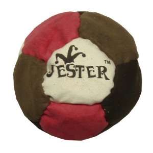 Jester Magenta, Black, Brown & White 12 Panel Hacky Sack / Footbag 