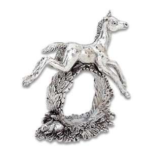 Reed & Barton Silverplate Figural Napkin Rings Yearling Pony  