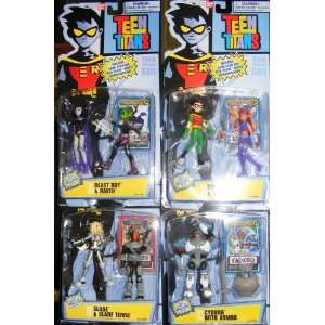 Teen Titans Action Figures Wave 4 Complete Set  Toys & Games   
