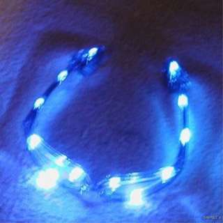 FLASHING BLINKING Happy New Year Bright LED Glasses Blu  