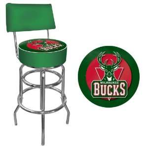 Milwaukee Bucks NBA Padded Swivel Bar Stool with Back 